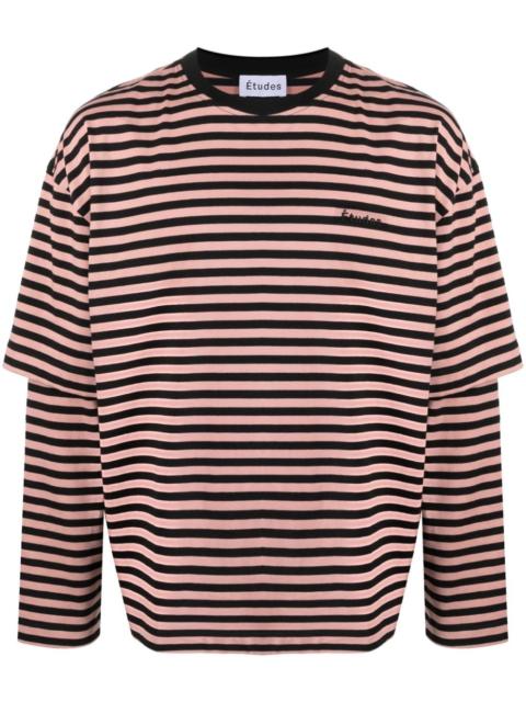 Étude stripe-patterned double-sleeve T-shirt