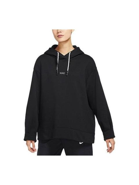 (WMNS) Nike Sportswear Loose Fleece Hoodie 'Black' DO7409-010