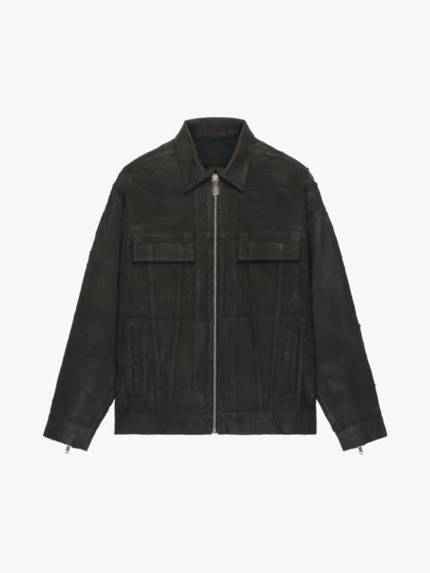 Givenchy JACKET IN CRACKLED COATED DENIM