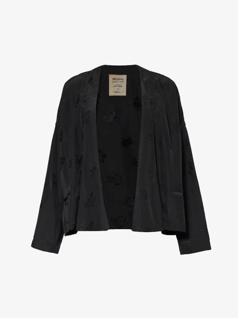 Klarke floral-pattern woven jacket
