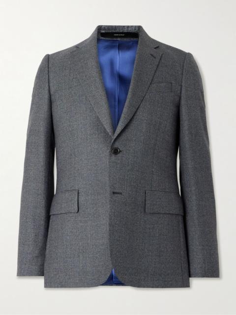 Paul Smith Prince of Wales Checked Wool Blazer Gray