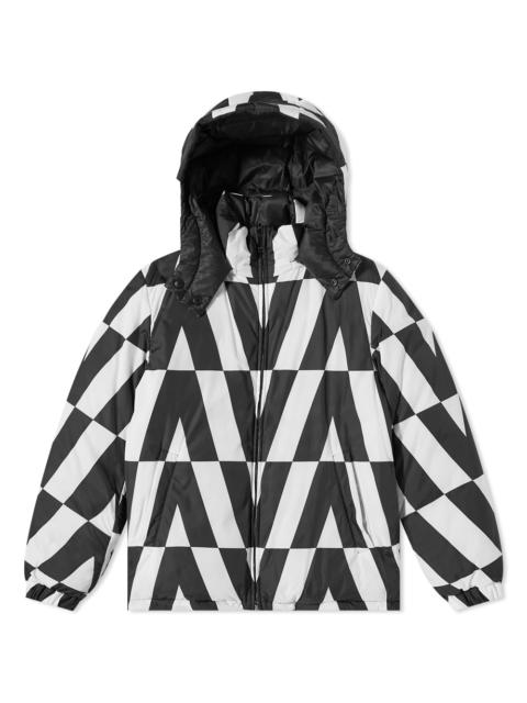 Valentino Valentino Optical Print Hooded Down Jacket