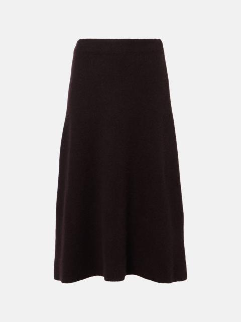 The Row Ivanka cashmere and silk midi skirt