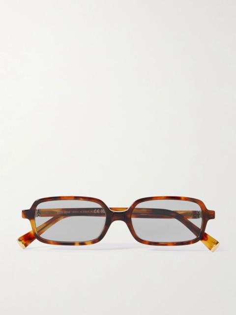 Miu Miu Rectangular-frame tortoiseshell acetate sunglasses Tortoiseshell