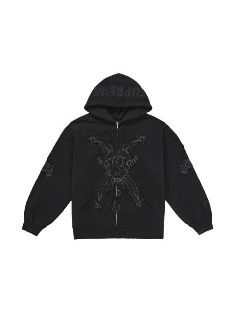 Supreme Supreme MM6 Maison Margiela Zip Up Hooded Sweatshirt Black