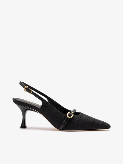 Larroudé Ines Pump Black Raffia