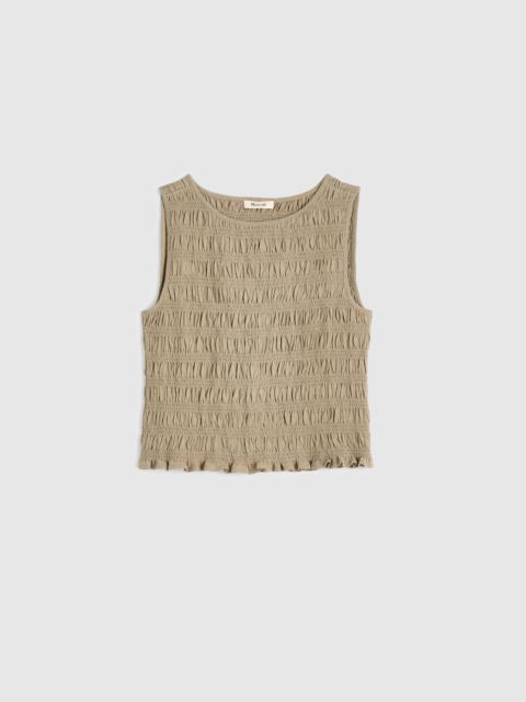 Madewell Smocked Boatneck Tank