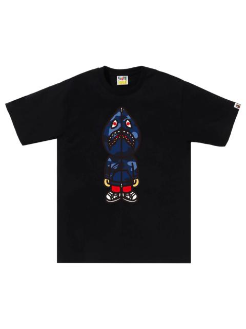 BAPE Color Camo Classic Milo Shark Tee 'Black/Navy'