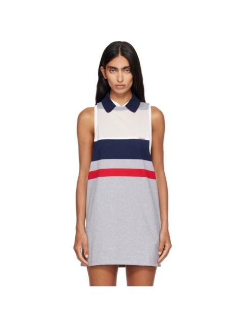 VERSACE Multicolor Striped Cotton-Jersey Minidress