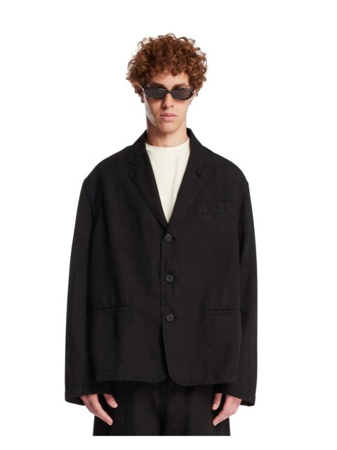 Studio Nicholson Black Cotton and Linen Jacket