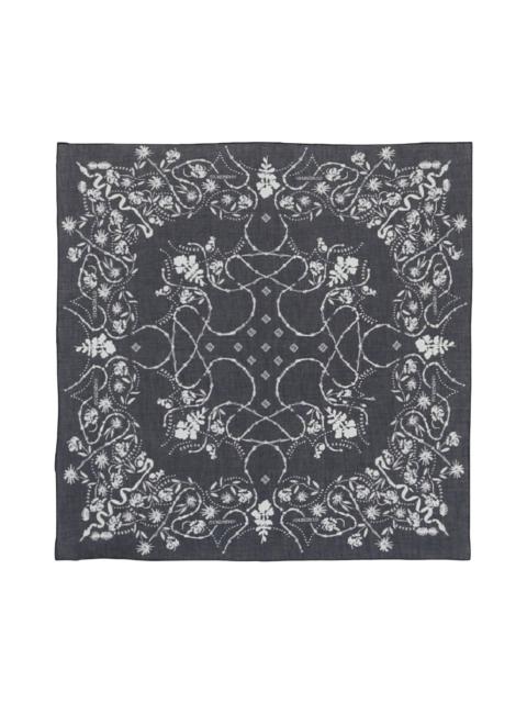 Givenchy Barbed Wire Bandana Printed Scarf 'Navy'