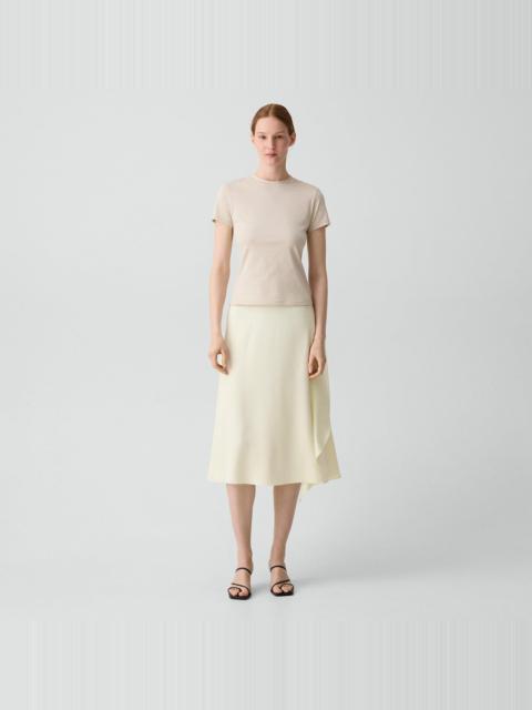 Theory Vented Flounce Skirt in Satin Crepe