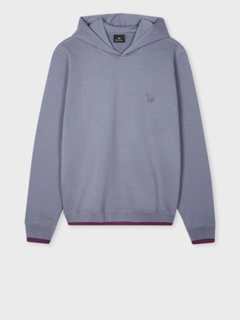 Paul Smith Steel Grey Cotton-Blend 'Broad Stripe Zebra' Hoodie