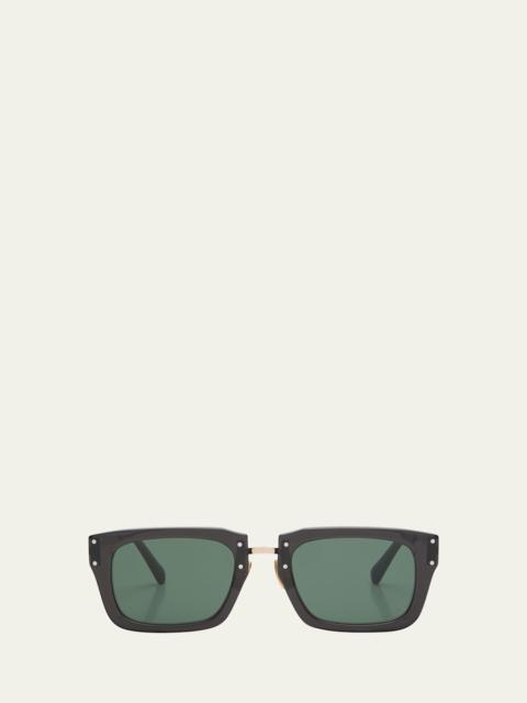 JACQUEMUS Les Lunettes Soli Acetate Rectangle Sunglasses