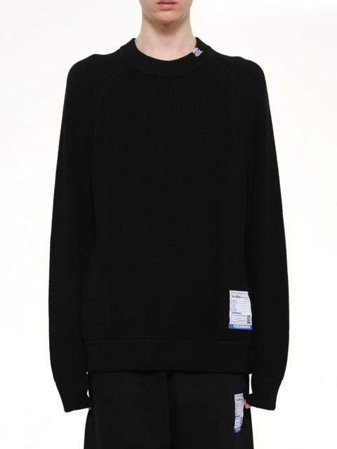 Maison MIHARAYASUHIRO Instrumental High Density Knit Pullover in Black