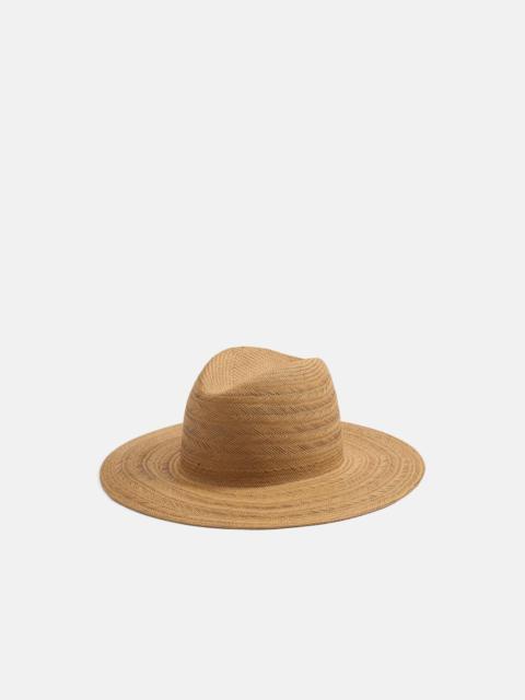 Vince Herringbone-Weave Straw Panama Hat