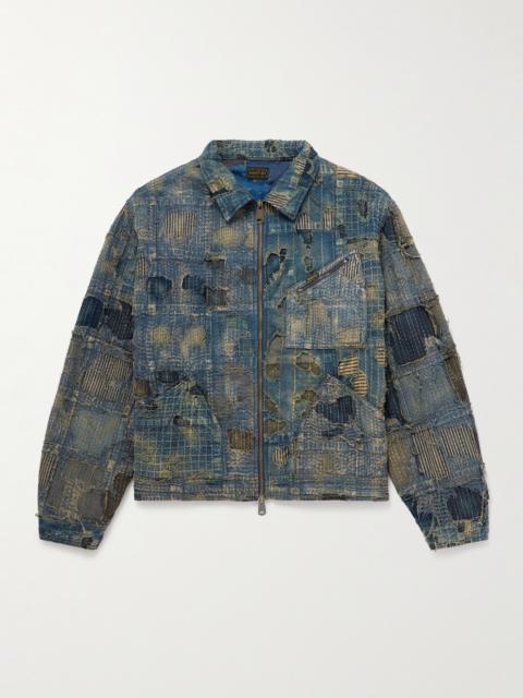 Kapital Boro Distressed Patchwork Denim Jacket