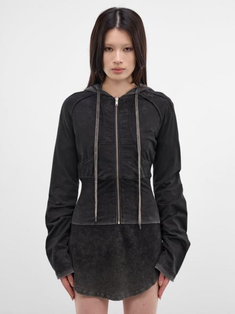 KNWLS Black Bellona Deconstructed Zip Hoodie