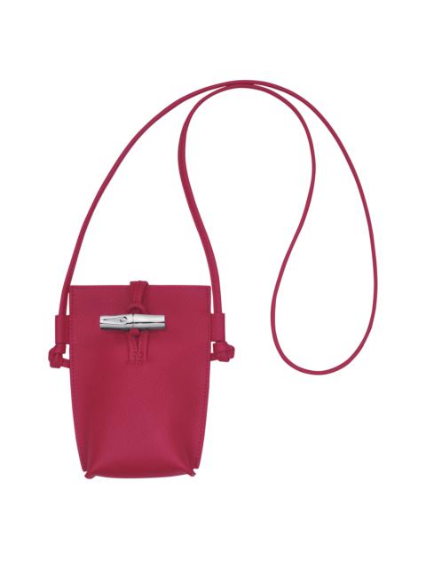 Longchamp Le Roseau Phone case Beetroot - Leather
