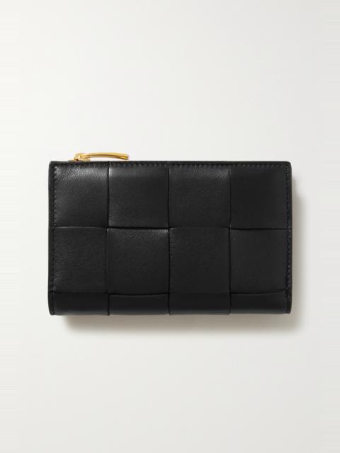 Cassette intrecciato leather wallet