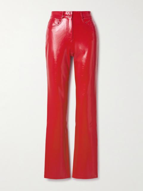 NORMA KAMALI Vegan Patent-leather Skinny Pants