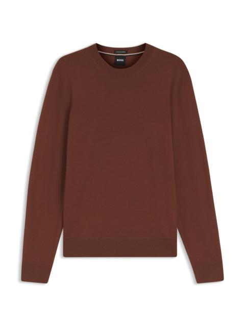 BOSS MERINO WOOL SWEATER IN A REGULAR FIT