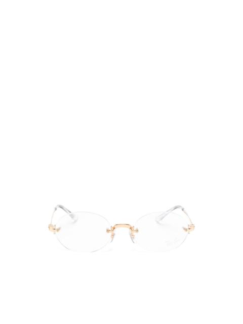 Ray-Ban x A$AP Rocky rimless oval-frame glasses