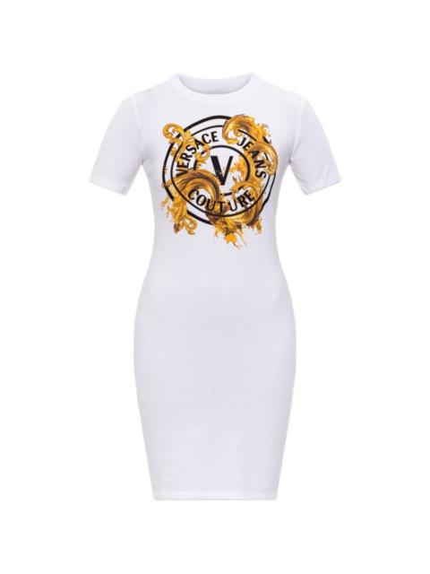 VERSACE JEANS COUTURE logo-print mini dress