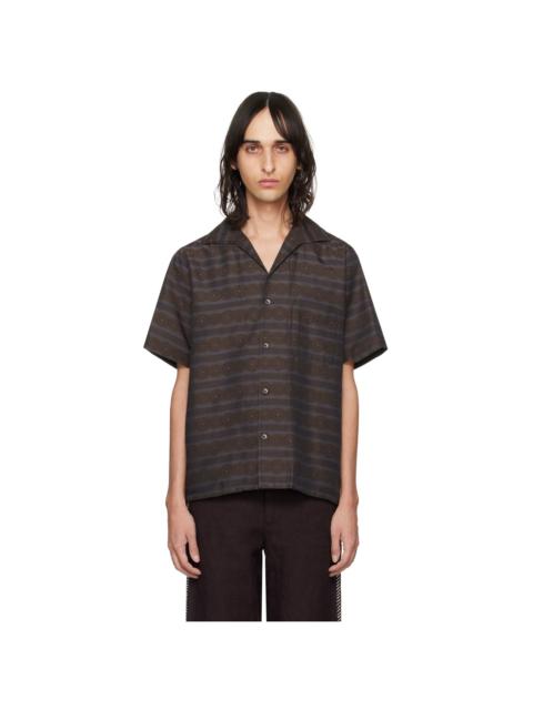 NEEDLES Brown Italian Collar Shirt