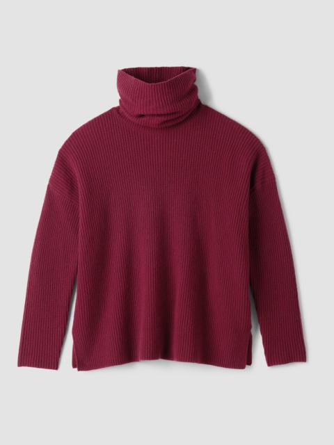 EILEEN FISHER Recycled Wool Cashmere Turtleneck Top