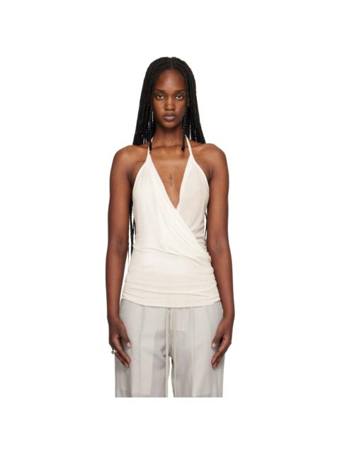 Rick Owens Off-White Temple Draped Top