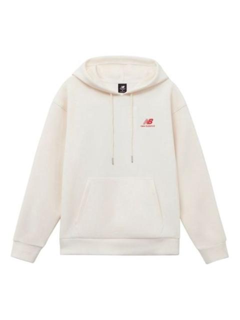 New Balance Men's New Balance Long Sleeves Hooded Fashion Printing Pullover Creamy White AMT11308-IV