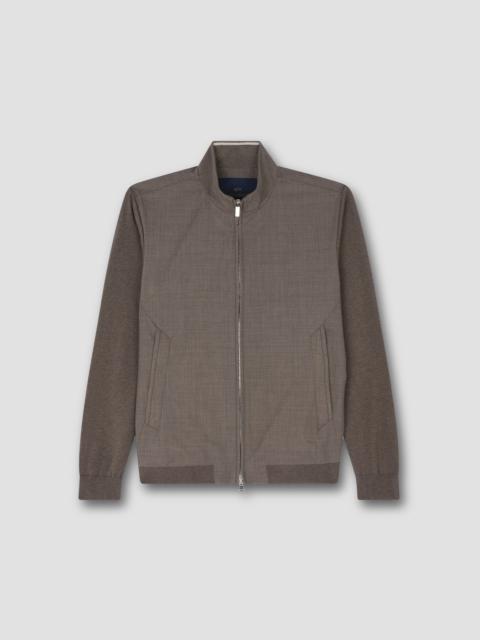 Paul & Shark ZIPPED SWEATER IN WOOL AND SILK AND COTTON AND SILK