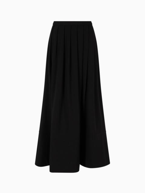 EMPORIO ARMANI CRÊPE JERSEY LONG SKIRT WITH DARTS