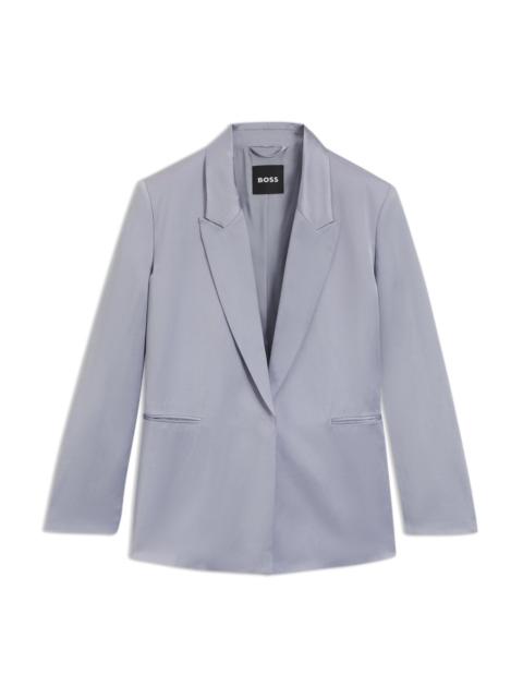 RELAXED-FIT BLAZER IN SATEEN