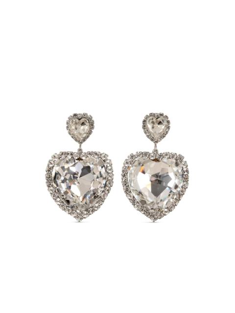 Cassandra crystal heart earrings