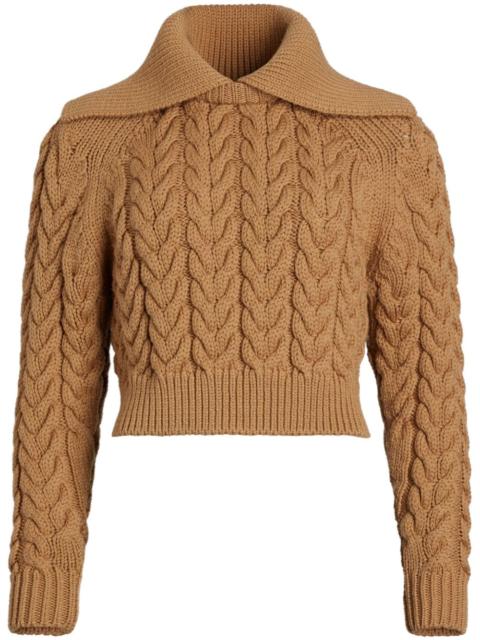 PATOU sailor cable-knit sweater