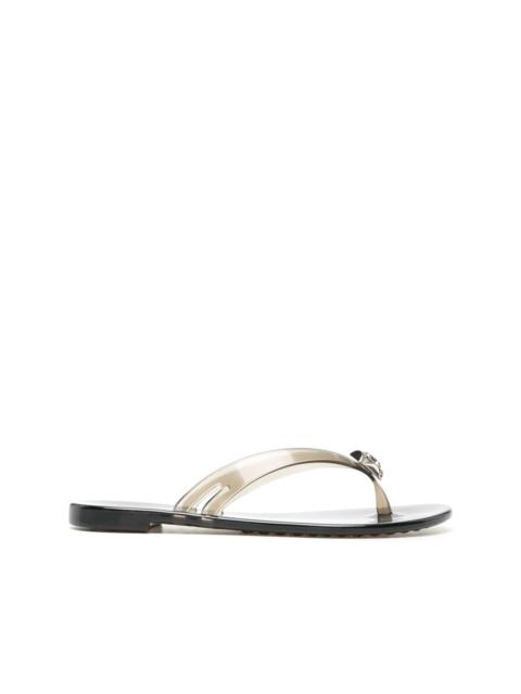CASADEI Jelly transparent flip flops