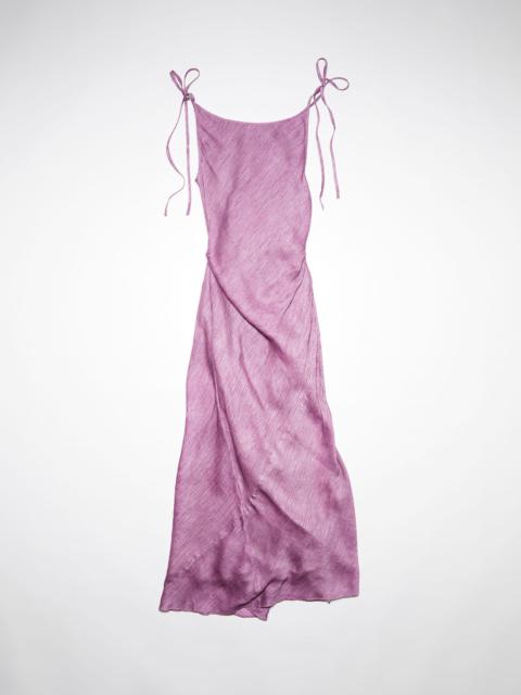 Crinkled silk dress - Violet purple