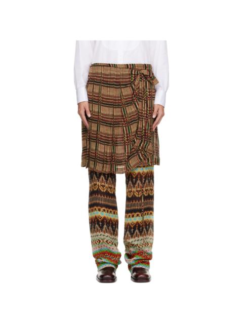 Dries Van Noten Multicolor Viscose Skirt Trousers