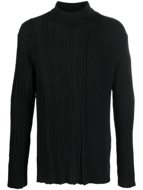 Yohji Yamamoto long-sleeve ribbed jumper