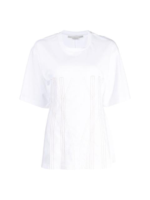 corset-style cotton T-shirt