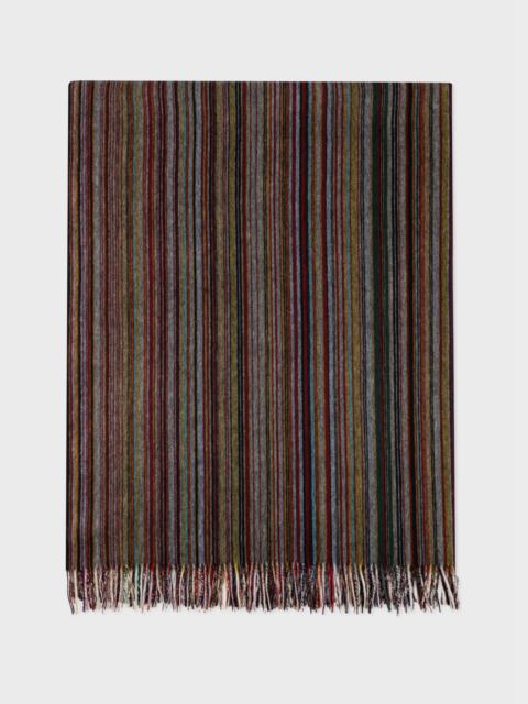 Wool-Cashmere 'Signature Stripe' Blanket