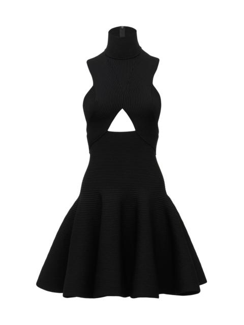 Alaïa Circular Cutout Mini Dress black
