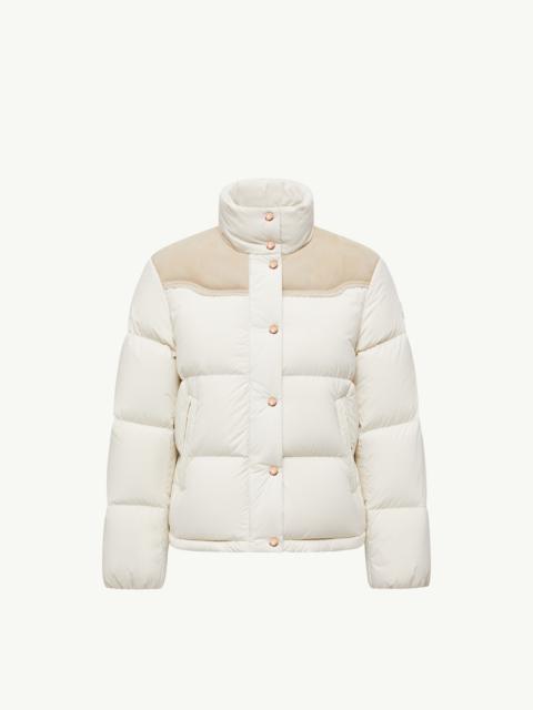 Angelys Suede-Trimmed Short Down Jacket