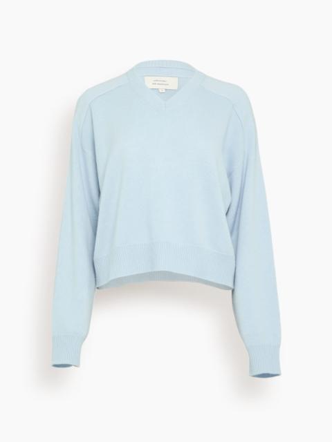 Loulou de Saison Anzor V-Neck Sweater in Light Blue