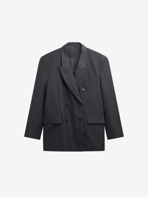 The Frankie Shop Daroca Double-Breasted Blazer - Charcoal