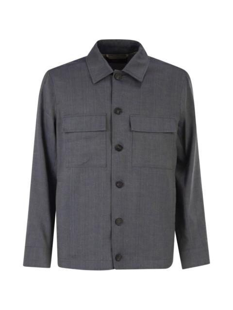 PESERICO patch-pocket shirt jacket