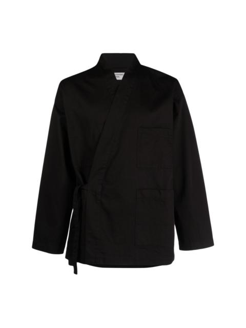 tie-fastening cotton jacket