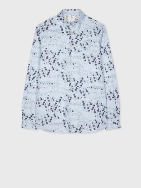 Paul Smith Regular-Fit Light Blue 'Jasmine' Print Shirt